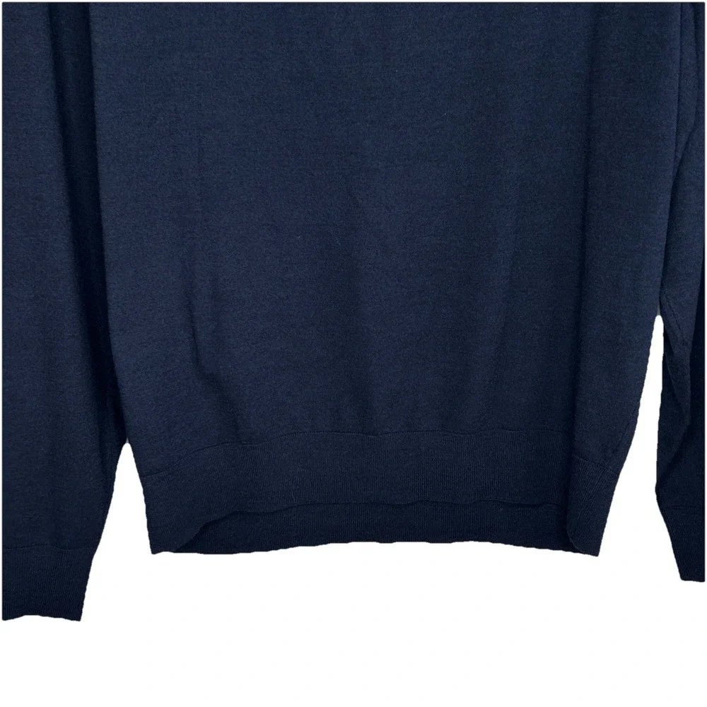 Peter Millar Crown Excursionist Sweater L Golf Merino Wool Sartori Inv Blue Crew